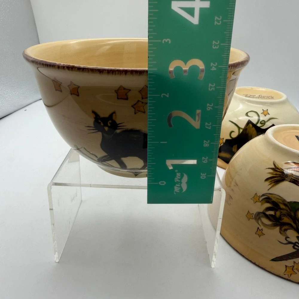 Tabletops Lifestyles Wicked Hollow Halloween Bowls Set 4 Dario Farrucci Cat Bat